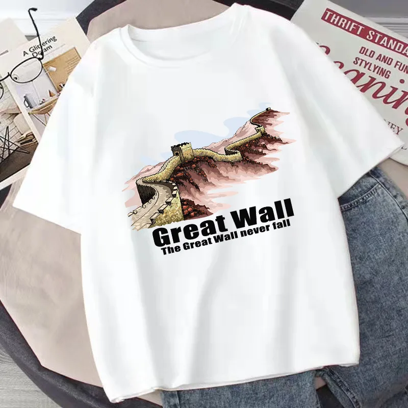 Moda letnia na co dzień T-shirt męski Harajuku zabawna kreskówka z nadrukiem Streetwear z okrągłym dekoltem wszechstronne krótkie rękawy Unisex