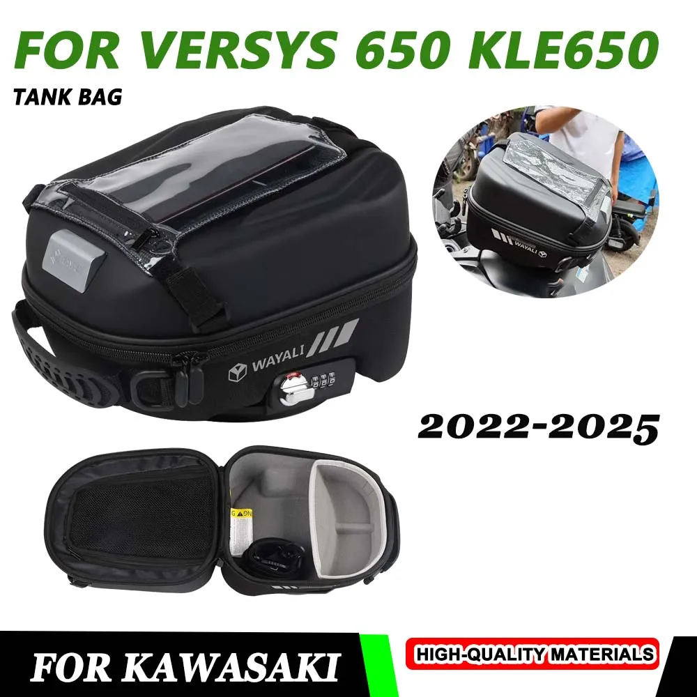 Tanklock Flange Tank Bag Luggage Storage Bag For Kawasaki Versys 650 KLE650 KLE 650 Versys650 2022 2023 2024 2025 Accessories