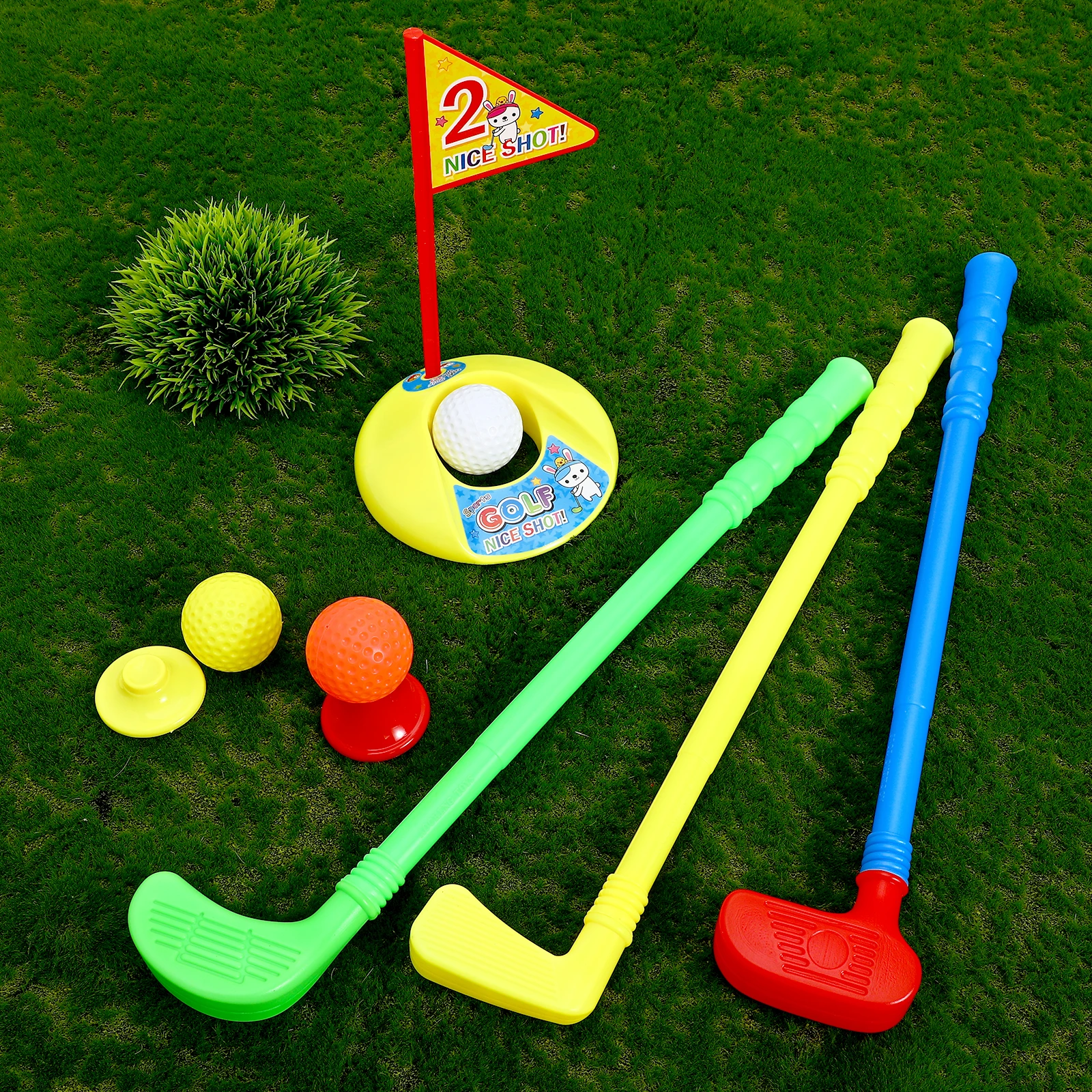 Set per bambini Mini mazze da golf Palline Pali Fori per esercitarsi Educativi Esercizi fisici Sviluppo Sport all'aria aperta per interni