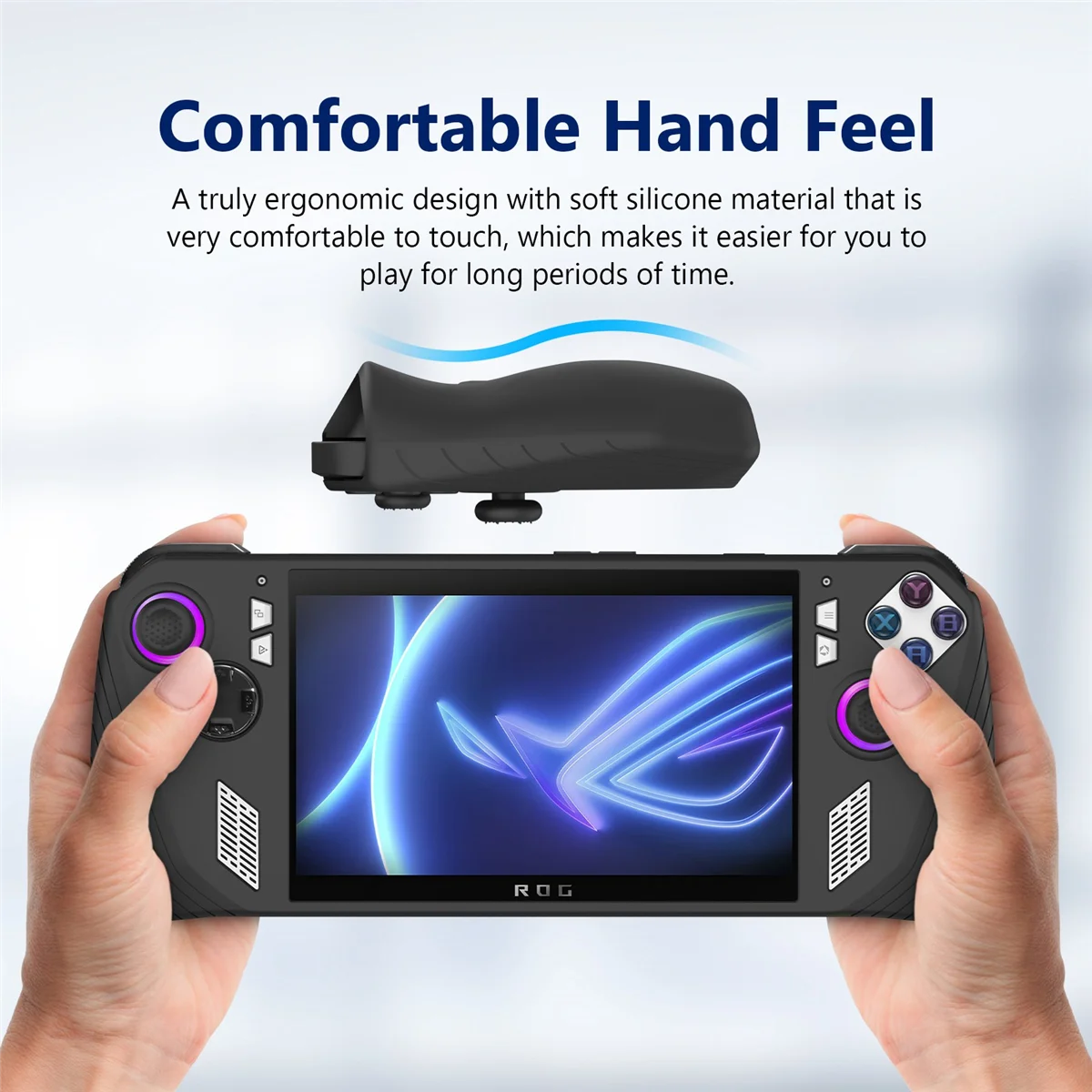 A06RP For ROG Ally Handheld Game Console All-Inclusive Silicone Protective Case Handheld Anti-Drop Protective Case,Black