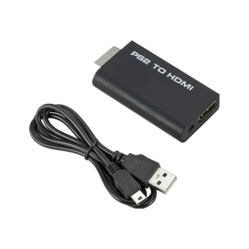 Convertitore da PS2 a HDMI 480i/480p/576i convertitore Audio e Video, uscita Audio da 3.5mm, supporta tutte le modalità di visualizzazione PS2 da PS2 a HDMI