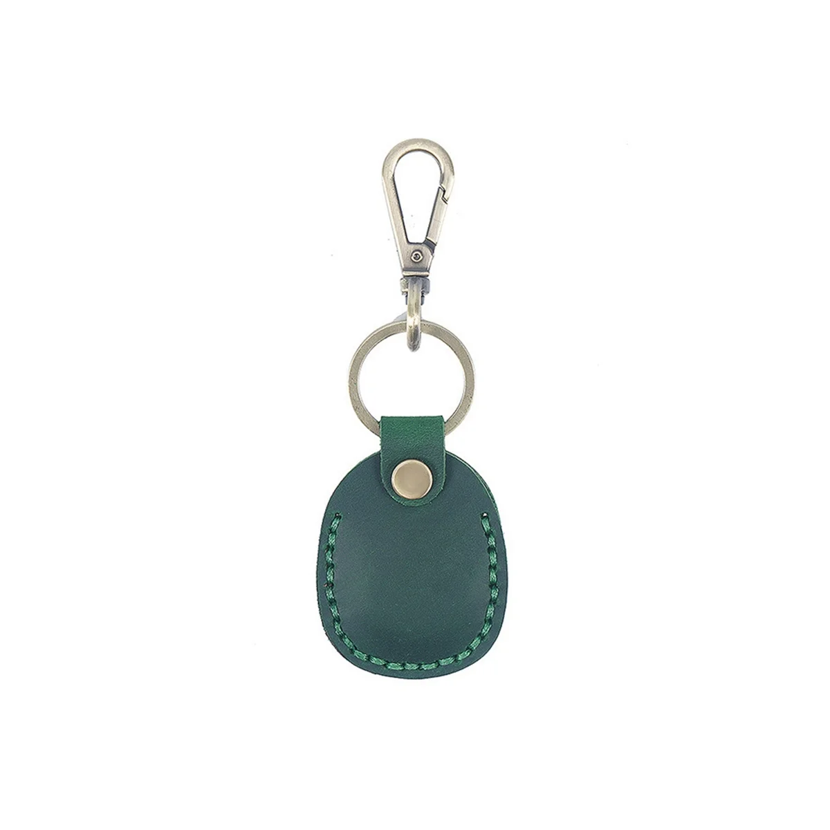 For Airtags Protective Case Retro High Quality Green Leather Keychain for Anti-Lost Tracker Locator Device Accessories