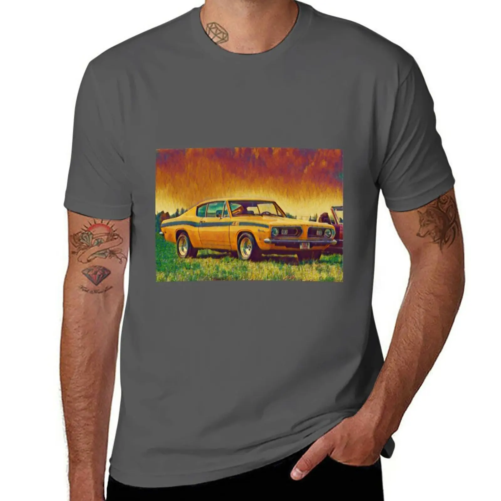 1969 Plymouth Barracuda 440 T-Shirt anime customs design your own aesthetic clothes graphics t shirts for men pack