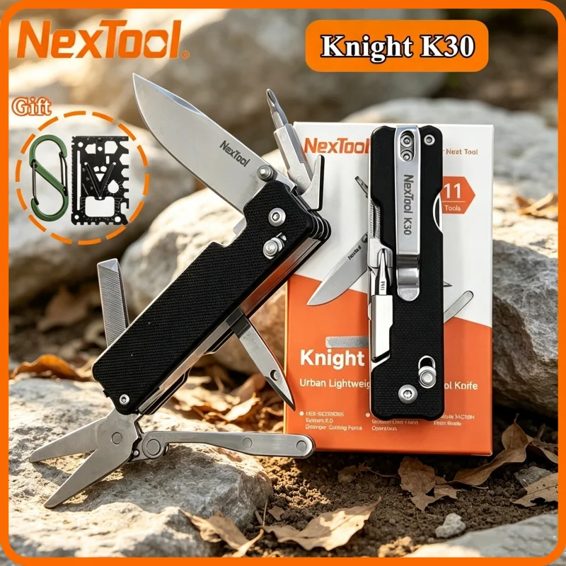 Nextool Knight EDC Knife K30 11 In 1 Pocket Knife  EDC Multi-tool Outdoor Folding Knife Mini Portable Folding Scissors Hand Tool