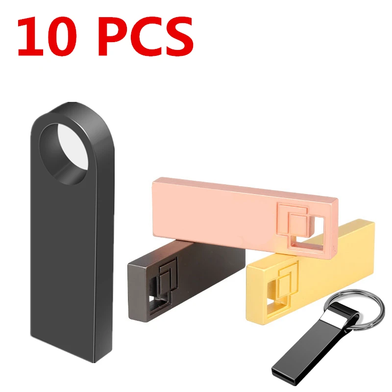 10pcs pen drive 32gb 16gb new USB flash drive 64gb metal memory memoria cel batch usb stick 8gb 4gb gift pendrive u disk