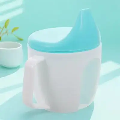 

Sippy Cup Toddler Drinking Bottle Duckbill Spout Handle Easy Grip Clear Scale Infant Training Cup Baby Water Bottle