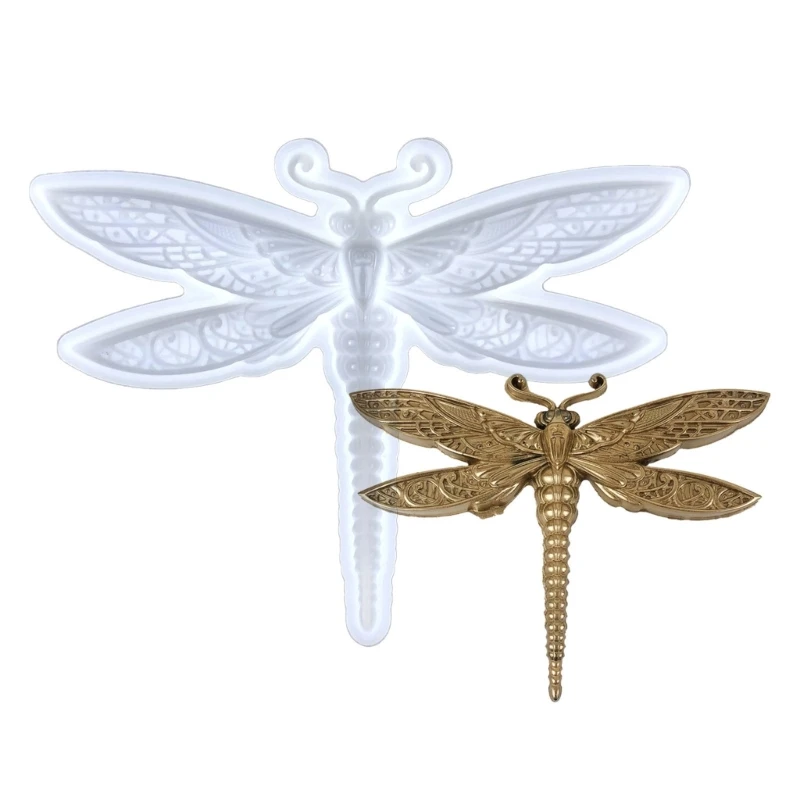 Soft Silicone Resin Mold for Semi 3D Emboss Dragonflies Wall Hanging Decorations R3MC