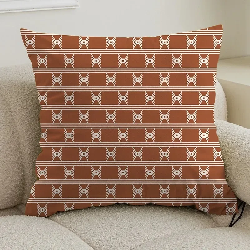 Modern Simple Geometric Luxury Pony Print Pillow Cover Living Room Sofa Bedroom Cushion Back Office Pillow Home Decoration 2024