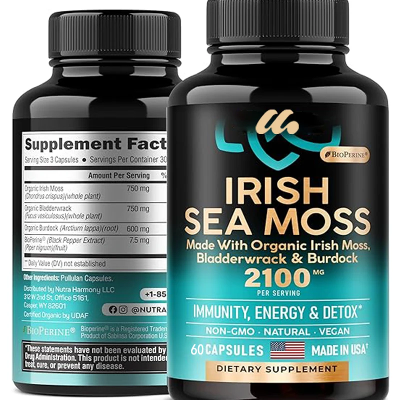 

Seaweed Capsules - Made from Organic Seaweed, Bladder, and Burdock Root - Immune and Energy Support