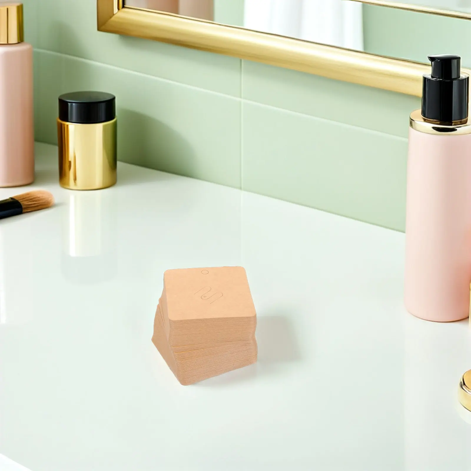 

400Pcs Jewelry Packaging Cards Brooch Pin Display Kraft Paper 7x7cm Brooch Display Cards for Jewelry Pin Holder Small Business