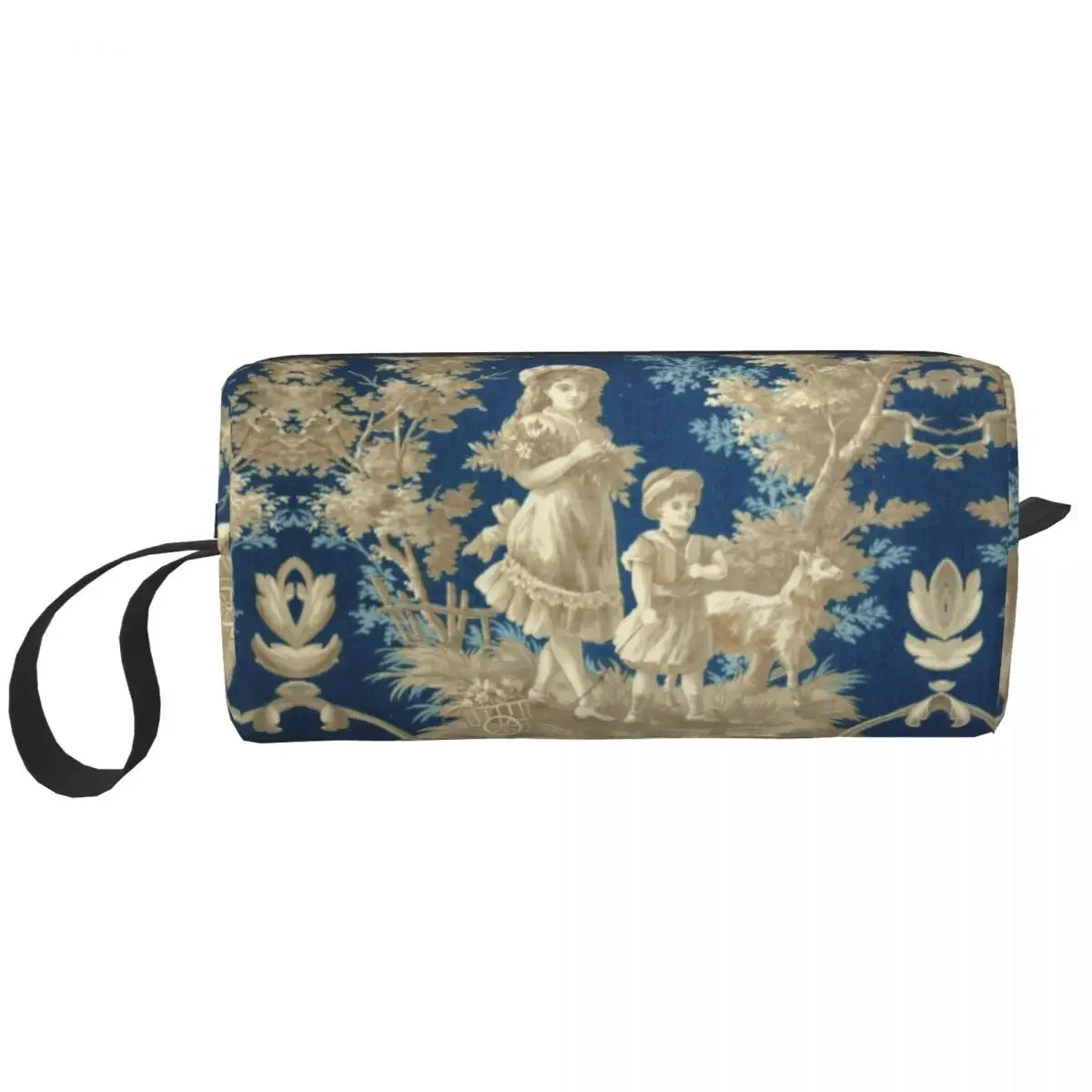 Travel Victorian Classic French Toile De Jouy Motif Pattern Toiletry Bag Kawaii Makeup Cosmetic  Beauty Storage Dopp Kit Case