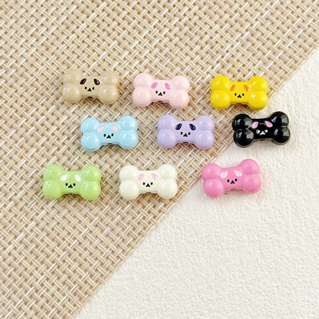 Alloy Charms Cartoon Dog Bone Metal Beads Loose Spacer Beads  For Earring Necklace Bracelet Jewelry DIY Handmade Carfts