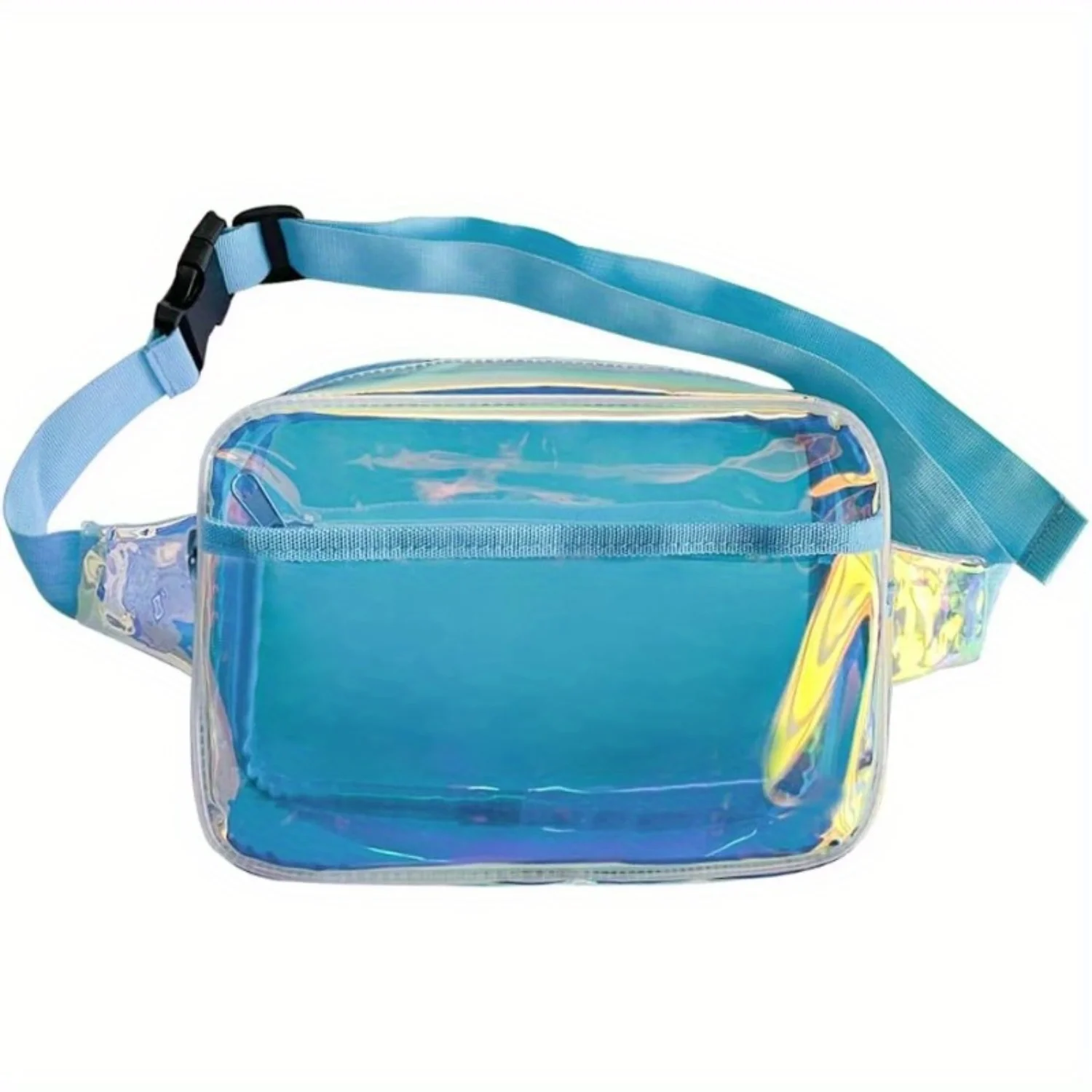 

Holographic Waist bag with Adjustable Strap, Iridescent Waterproof Outdoor Sports Bag, Clear Fanny Pack for Women and Men