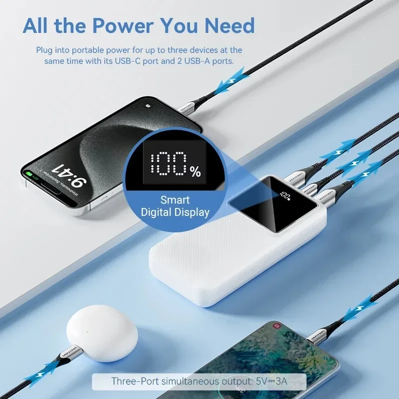 For IPhone 15 Pro Max Xiaomi Portable 22.5W Fast Charge Portable 20000mAh Power Bank