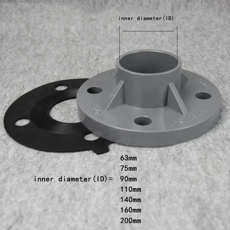 PVC Flange GB Plastic UPVC Pipe Fitting PVC Flange Joint Integrated Flange