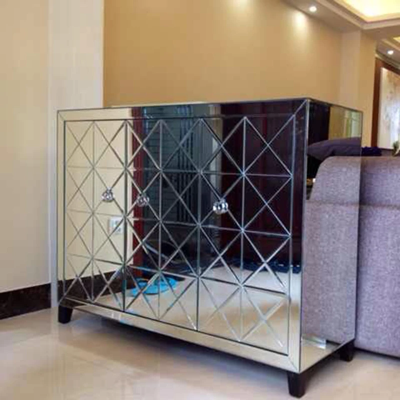 Mirror furniture Mirror fashion porch partition storage cabinet Neoclassical