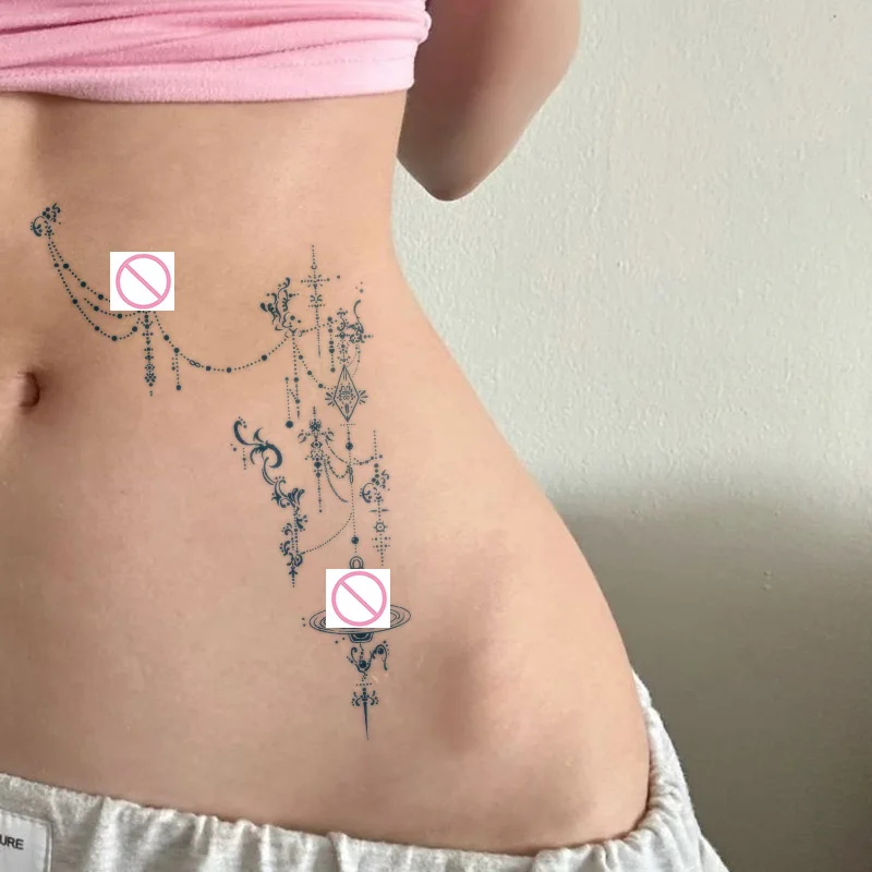 Herbal Planet Tattoo Sticker  Crown Pendant Art Fake Tattoo for Women Waterproof Lasting Temporary Tattoo Tatuajes Temporales