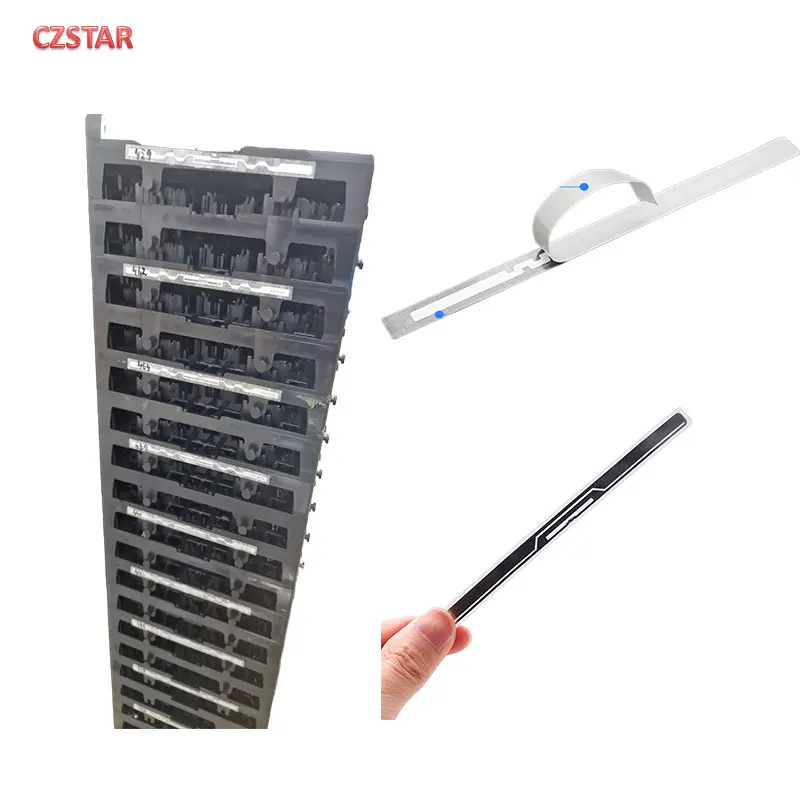 Czstar warehouse asset inventory pallet management 100pcs narrow long strip uhf rfid tag Long Range epc gen2 UHF Tag sticker