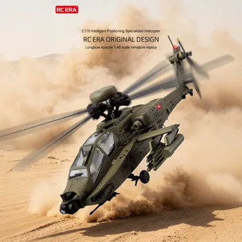 Nowa Era RC Helikopter RC Ah-64d Apache C170 6-kanałowy Jednowirnikowy Model Akrobacyjny w Skali 1:48 Samolot Wojskowy RTF Zabawka Hobbystyczna Dla Dorosłych