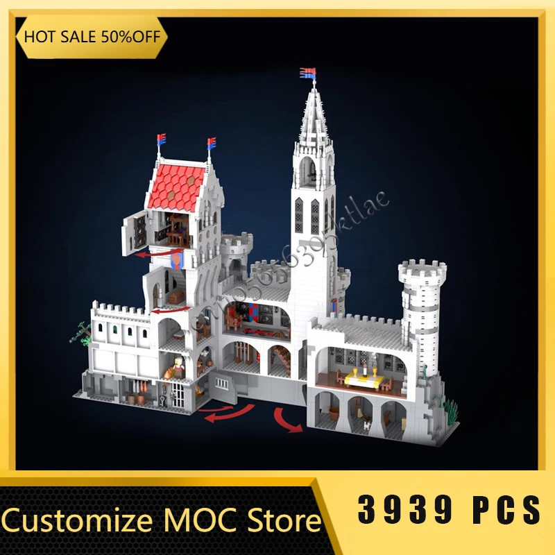3939 PCS Medieval MOC Architecture Customize King's Castle Building Block Technology Model Children Assembly Toys Christmas Gift