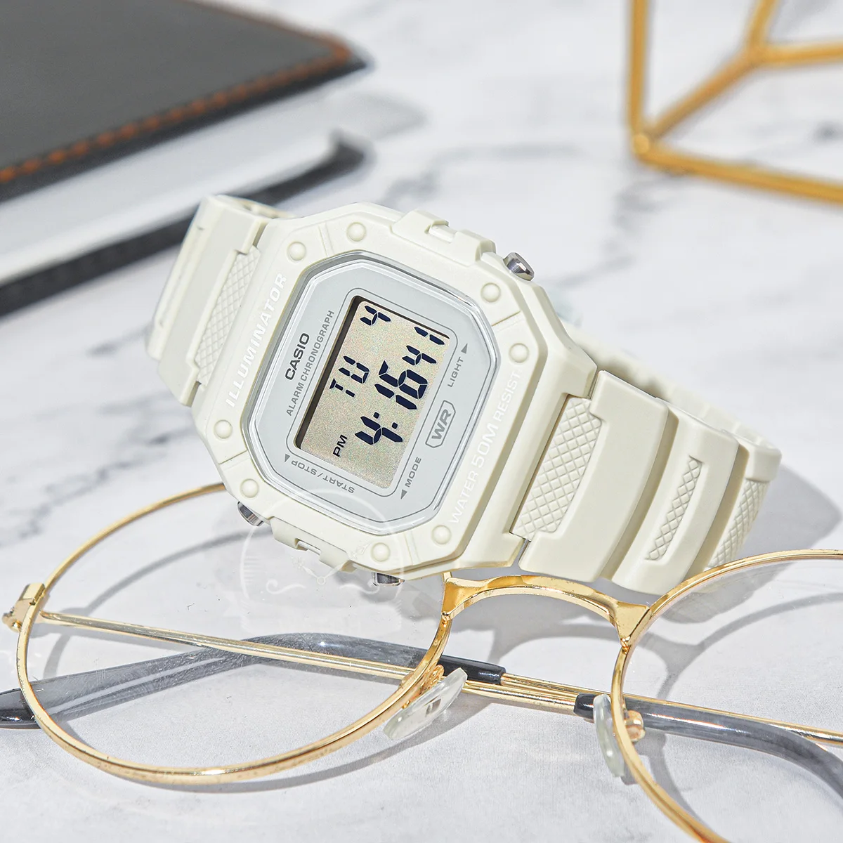 ساعة كاسيو مجموعة فاخرة من الساعات الرقمية العسكرية relogio شحن مجاني W-218HC-8A