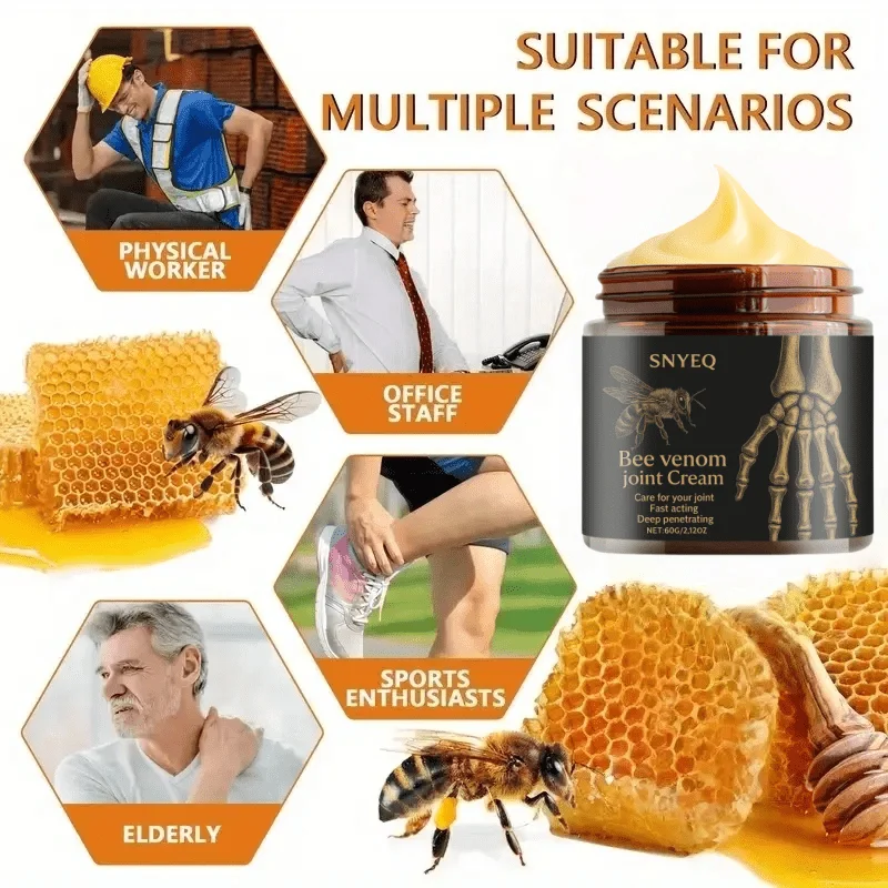 كريم مفصل سم النحل، سريع المفعول وطويل الأمد، مناسب للجسم والرقبة والركبتين واليدين والساقين ومفاصل الخصر والعناية بالمفاصل #5