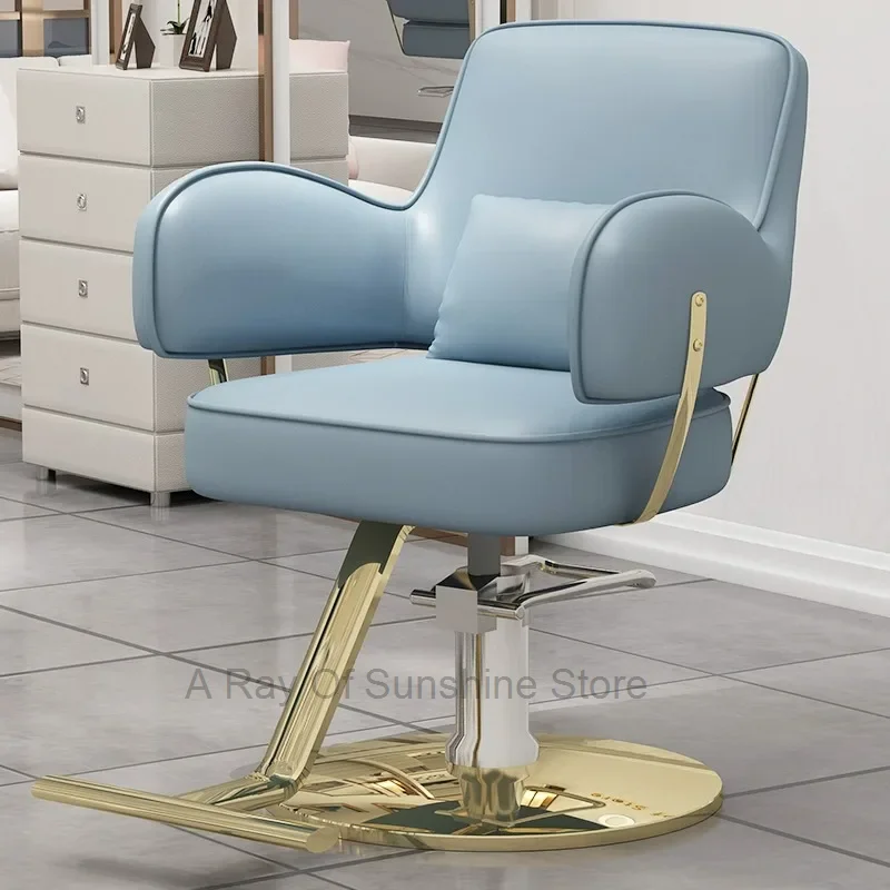 

Hairdresser Metal Barber Chairs Stylist Luxury Comfortable Vanity Barber Chairs Makeup Stool Silla Giratoria Salon Furniture