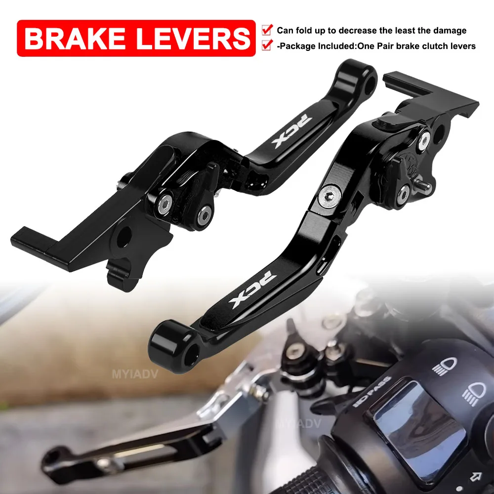 

Motorcycle Folding Brake Clutch Levers For Honda PCX150 PCX160 PCX125 Adjustable Handlebar Grips PCX 125 160 150 Accessories