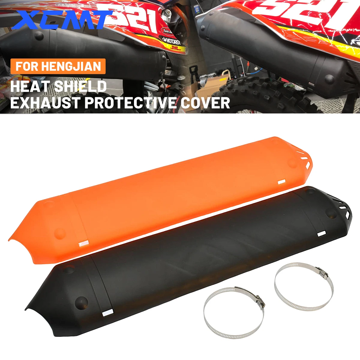 

NEW Exhaust Protector Tail Pipe Guard Heat Shield Muffler 2 Stroke Motocross Accessories Dirt Bike For KTM XC XCW TPI 250 300