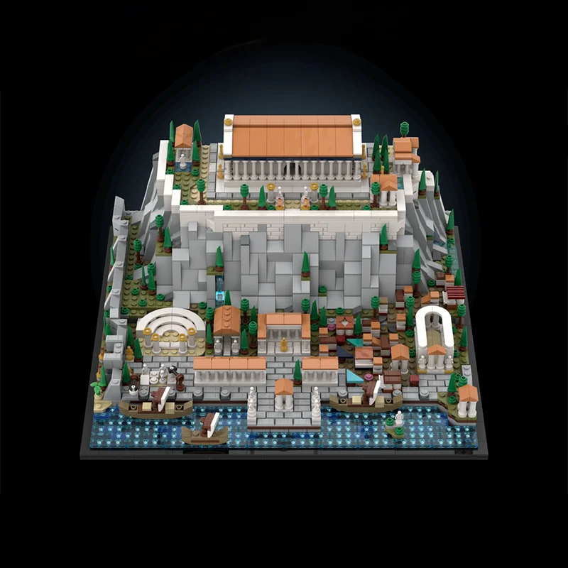 1952PCS 매우 큰 랜드마크 모델 Moc 빌딩 블록 벽돌 키트 - 아테네의 아크로폴리스 고대 그리스 디스플레이용 빌딩 세트