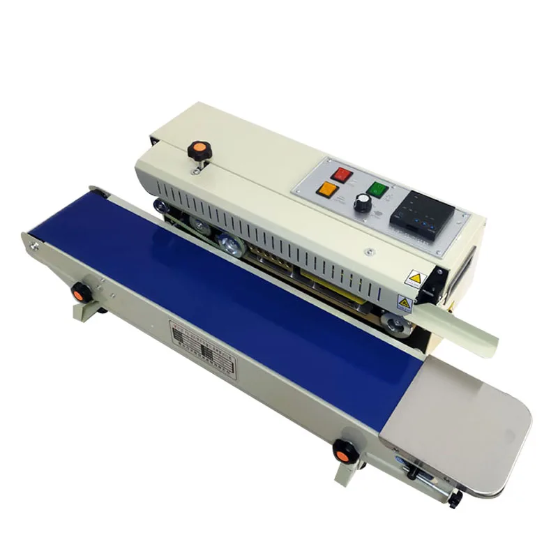 

Commercial Automatic Continuous Seaer For Plastic Film Rice Bag Laundry Liquid Soap Packaging Bag Aluminum Foil Bag Sealing Mach