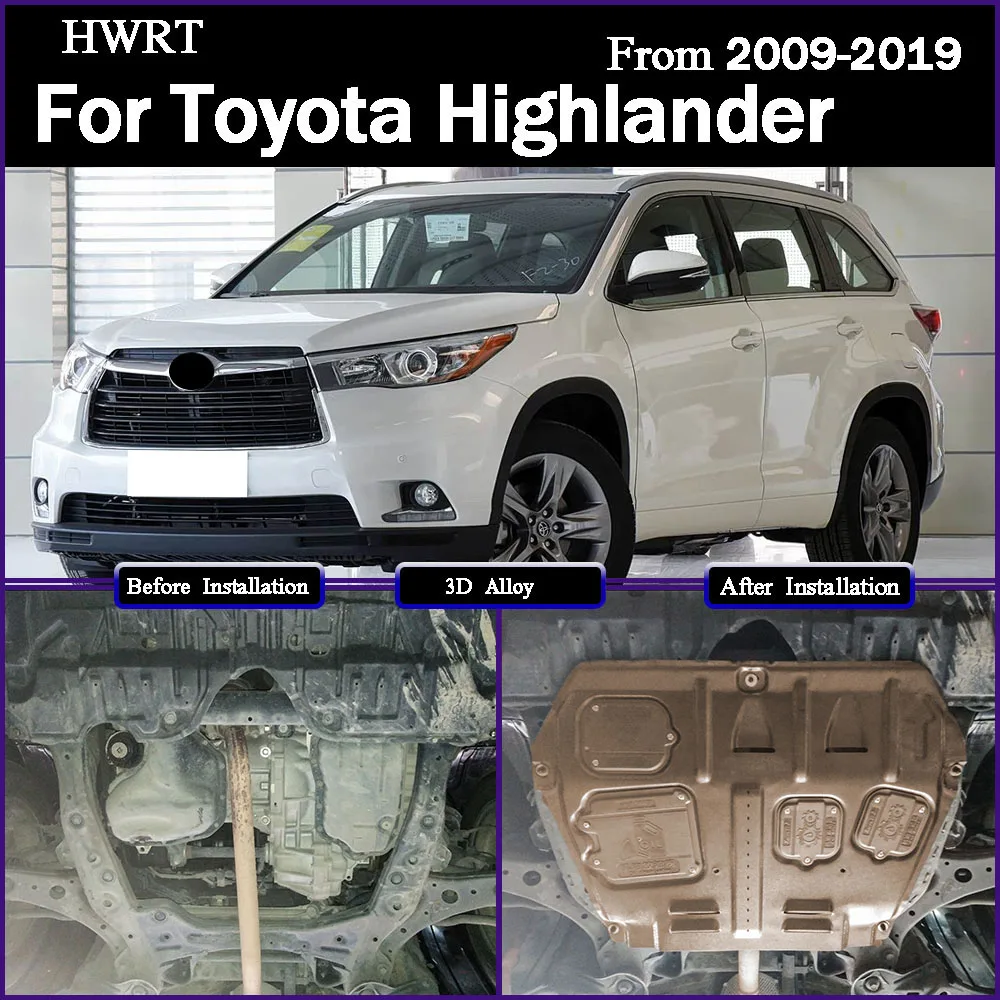 

Under Engine Guard Splash Shield Mud Fender Cover Plate Fender Mudguard Protector For Toyota Highlander 2009-2019 2.7L