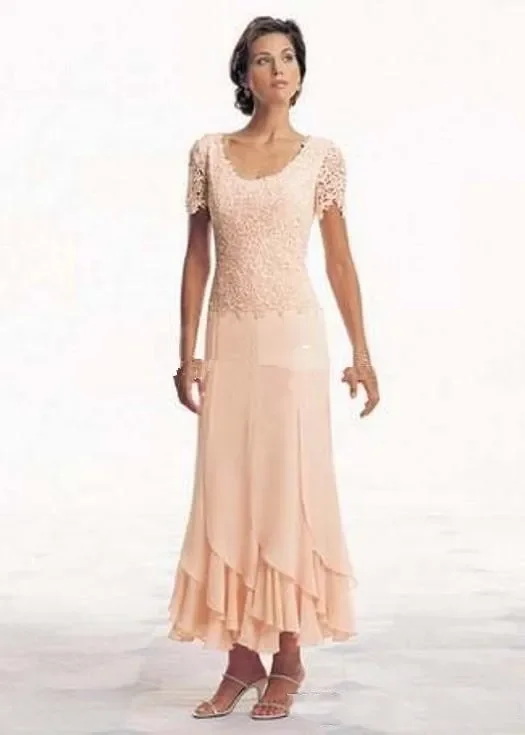 New Arrival Mother Of The Bride Dresses Short Sleeves Chiffon Ruched Plus Size Party Dress Formal Wedding Guest Mother Dresses