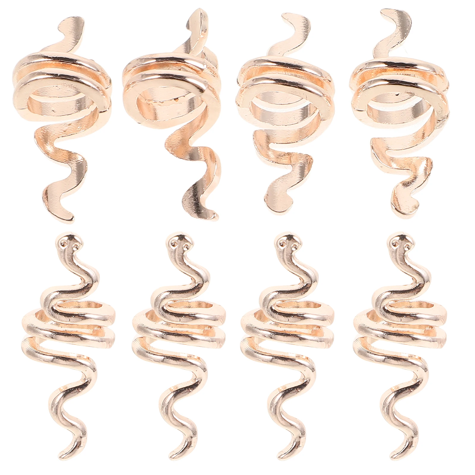 

10Pcs Spiral Hair Coil Vintage Snake Shape Hair Jewelry Accessories for Dreadlocks Braids Updos Punk Style Dreadlock Beads