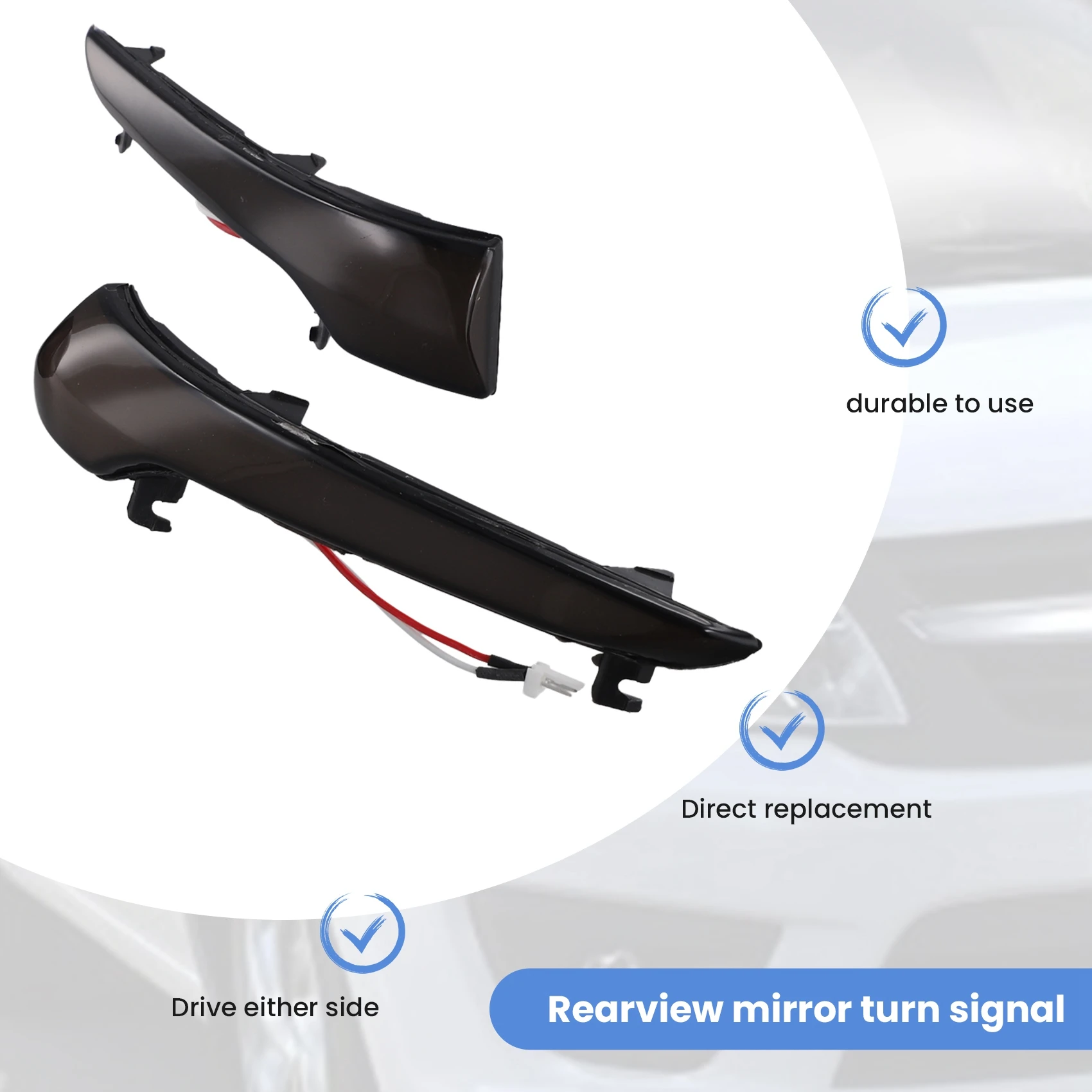 

Top!-Car Rearview Mirror LED Dynamic Turn Signal Light Indicator Lamp Blinker Lights For LADA GRANATA