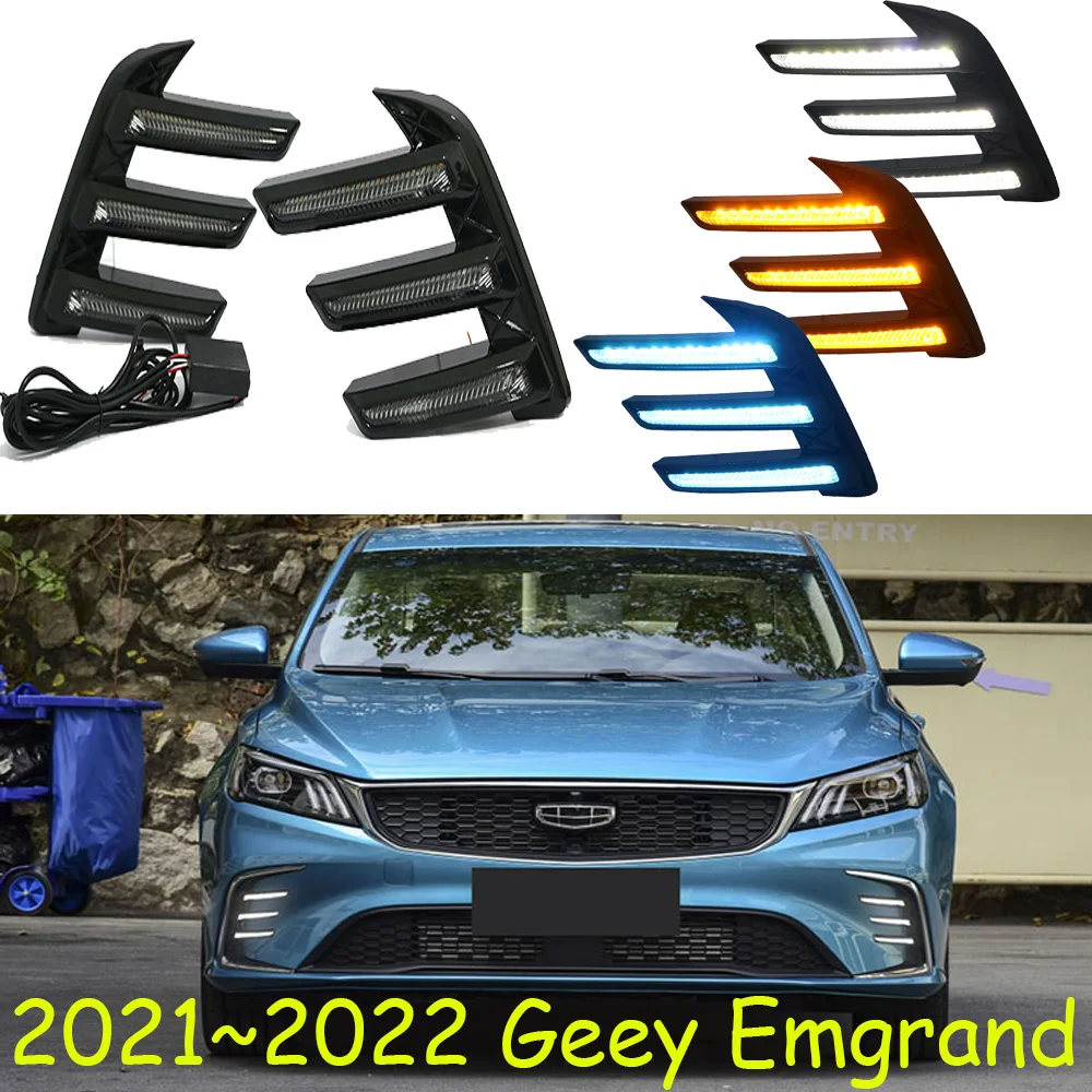 car bumper headlight for Geey Emgrand daytime light 2021~2022y DRL car accessories LED headlamp Geey Emgrand fog light