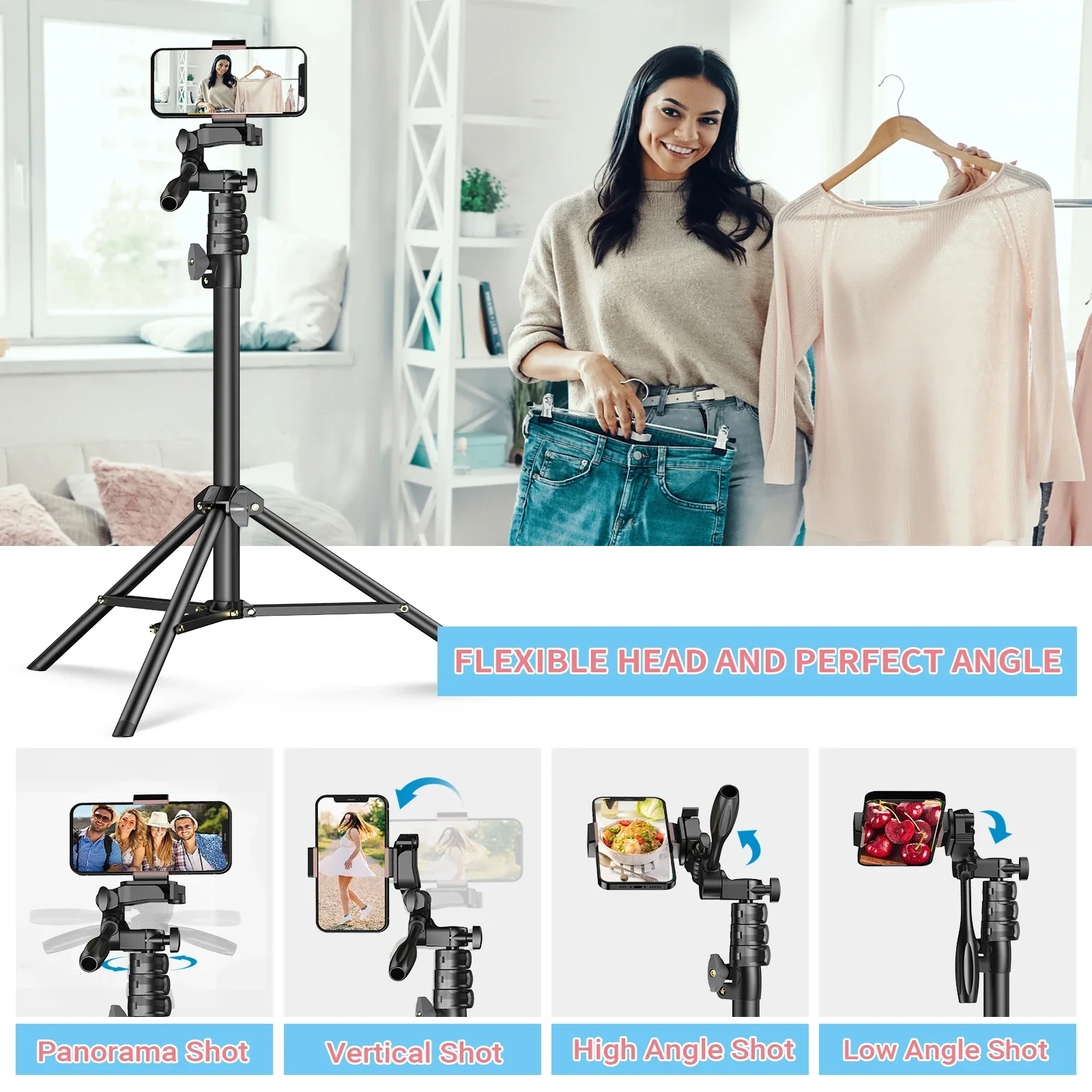 APL-JJ070 Upgraded Travel Tripod Stand  - Quick release Mount +handle
