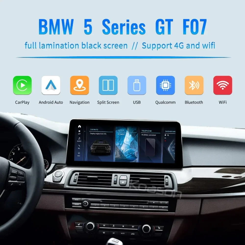 Koason Wireless CarPlay Android AUTO Touch Screen Upgrade For BMW 5 series GT F07 Car Radio Stereo Video Player GPS Navigation