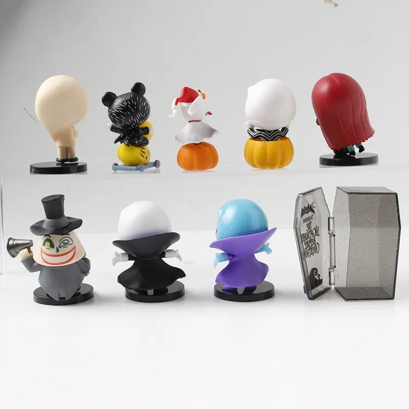 Cross Border Christmas Eve Clown Jack Skellington Figure Collection Doll Car Halloween Ornament High Quality Resin Model Home