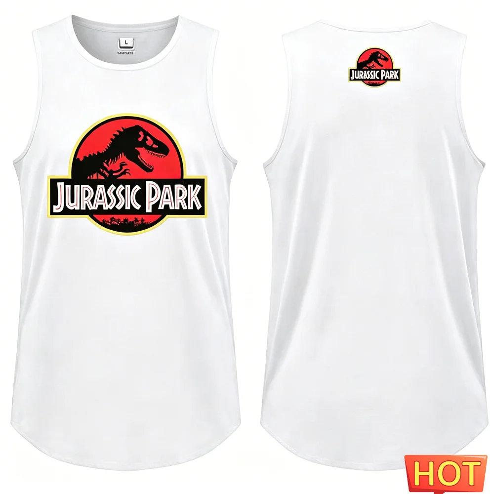 3D Dinosaur Printing Sleeveless T-shirt For Men Funny Letter men's t-shirts and tank tops Oversized T-shirts Casual summer vests