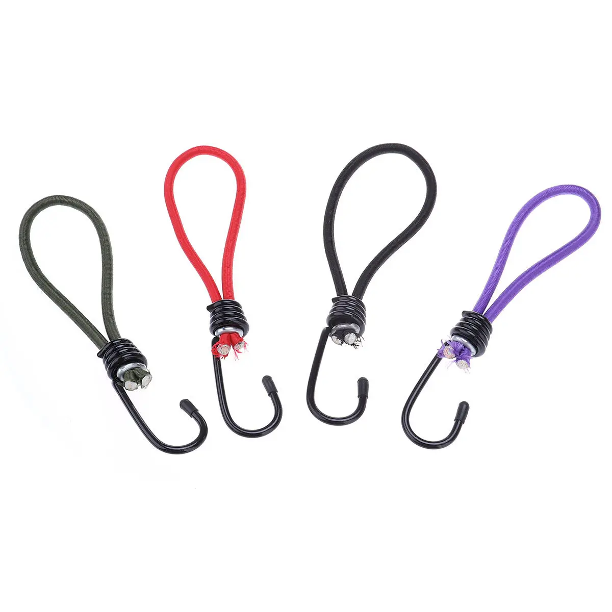 4Pcs Bungee Hook Cord For Tent Fixing Campers 19CM Tough Elastic Rope Stability Outdoor Use Climbing Mountaineering
