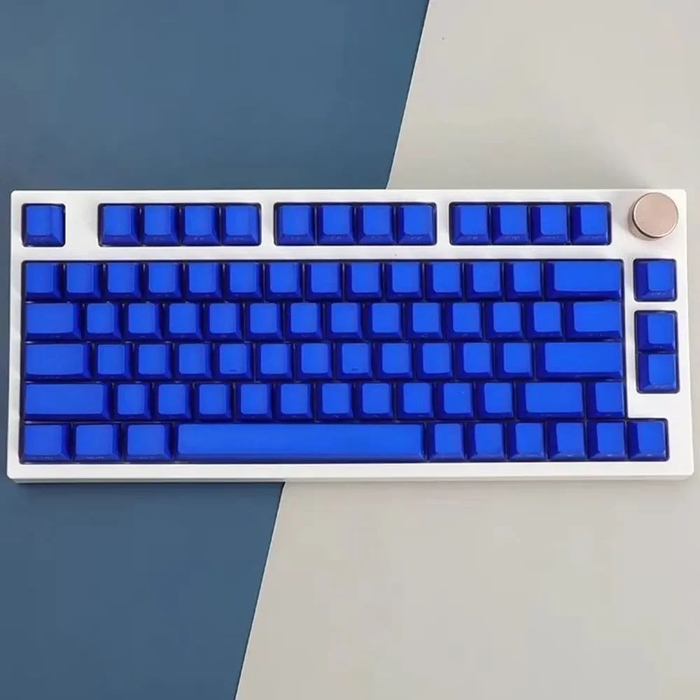 133 Keys Klein Blue Theme Side-Word Keycaps OEM Height PBT Thermal Sublimation For 61 64 68 75 87 104 108 Mechanical Keyboard