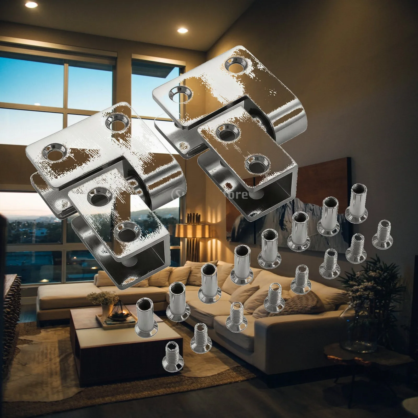 High Traffic Restroom Hinge Alloy Metal Cylindrical Design for Washroom Partition Doors with Mount Screws