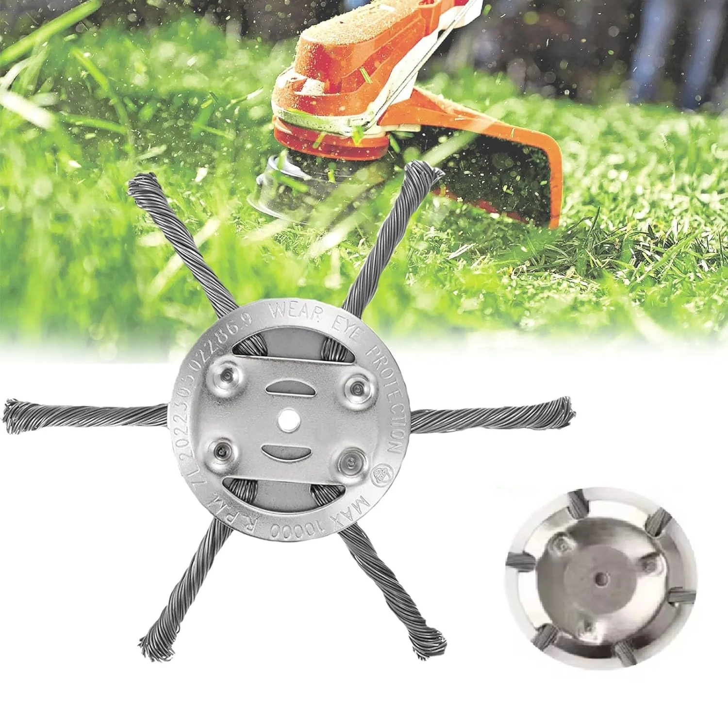 

Головка триммера для травы из стальной проволоки, сменная головка для газонокосилки, универсальная триммерная головка, садовые инструменты, аксессуары