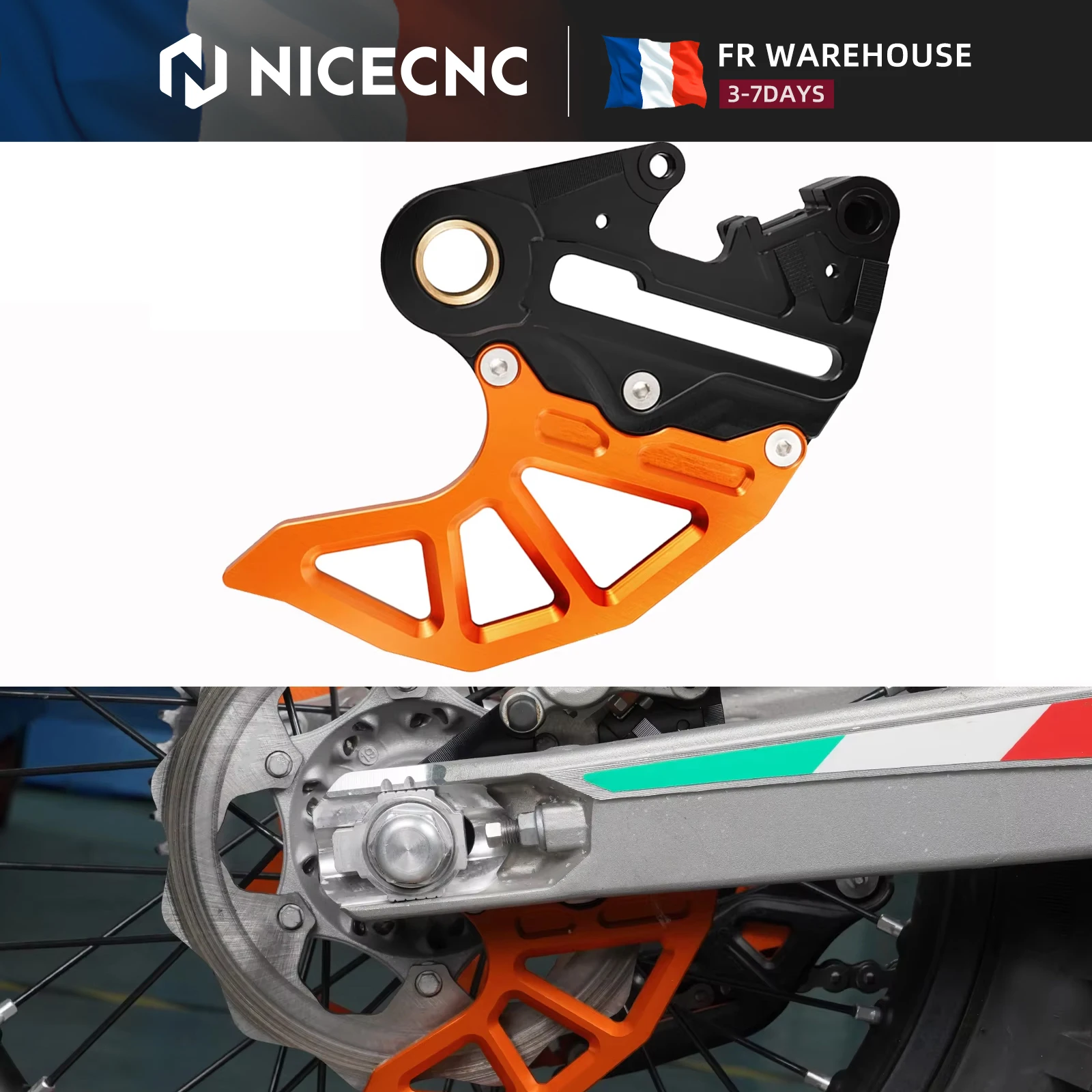 Protection de disque de frein arrière pour KTM EXC 300 EXC 450 EXCF 350 XCW XCF-W 2004-2023 SX 125 SXF 450 XC XCF TPI 04-22 pour Husqvarna TE 300