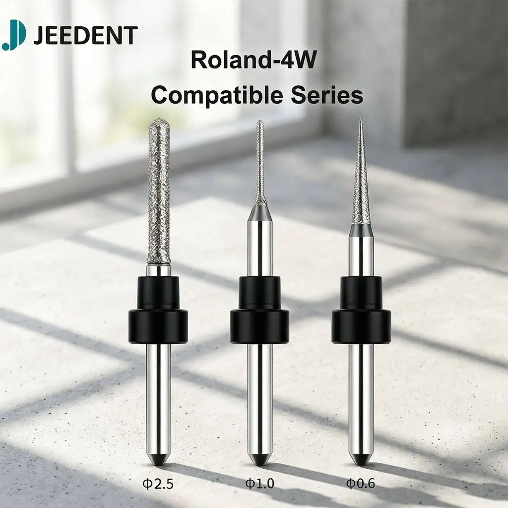 DC Roland Milling Burs for Zirconia 300-500 Units Long Life Diamond Coated DLC Milling Tool for Roland CAD CAM System 1pc