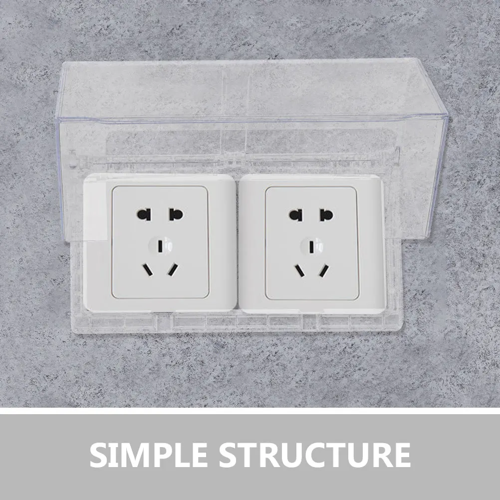 

2pcs Adhesive Outlet Waterproof Socket Cover Wall Receptacle Bathroom Plug Protector Electric Outlet Covers Reusable