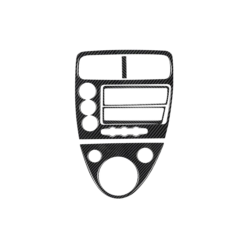 Adesivos interiores de fibra de carbono com controle central automático para Honda Civic Si 2002 2003 2004 2005 Acessórios interiores de carro