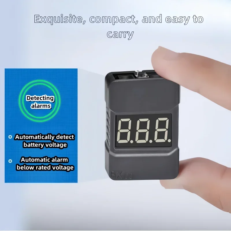 Probador de voltaje de batería Lipo de 1-8s, alarma de zumbador de bajo voltios, medidor de voltaje de batería, comprobador de monitor de 3,7 V-22,2 V para batería Rc Lipo, 2 uds.