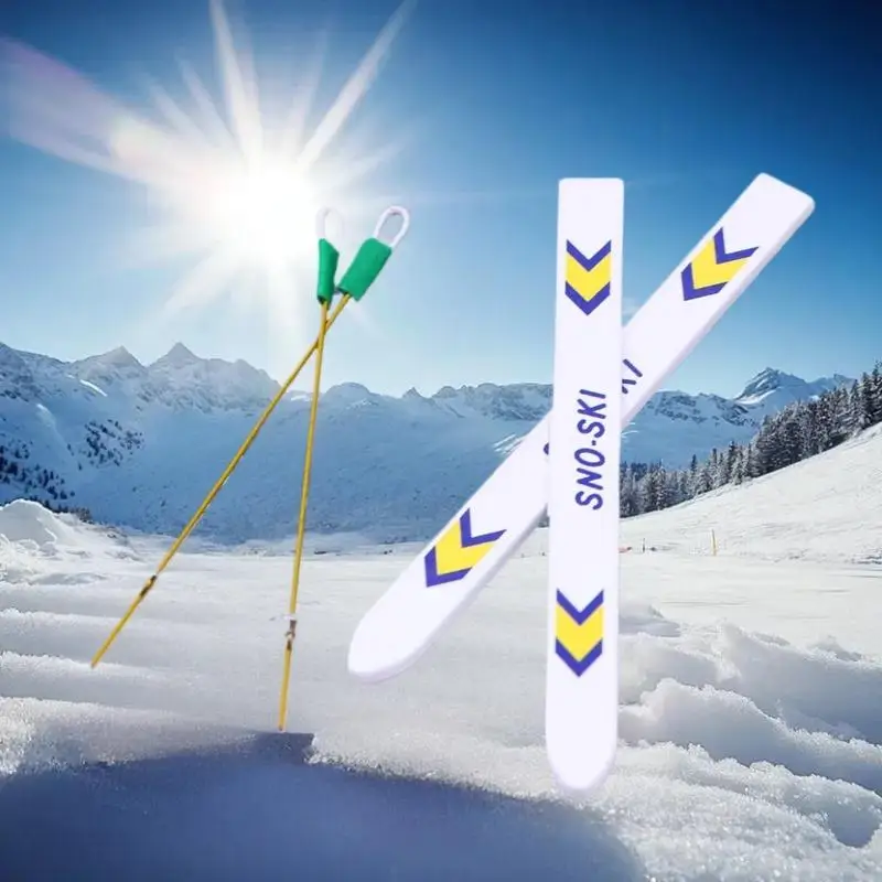 مجموعة هدايا للأطفال؛ لوح تزلج مصغر لبيت الدمى؛ ديكور مشهد عيد الميلاد الخشبي؛ ملحقات عيد الميلاد لبيت الدمى